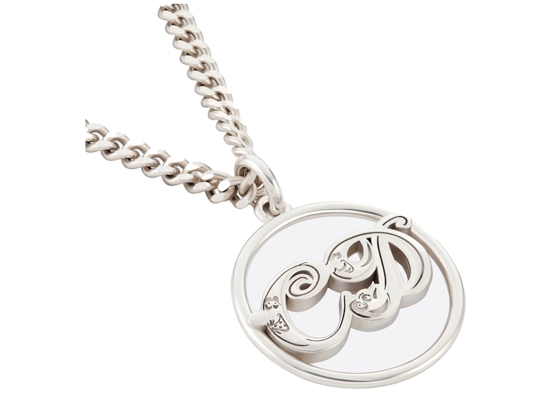 Order ディオール x ケニー・シャーフ ペンダントネックレス CD アイコン シルバー