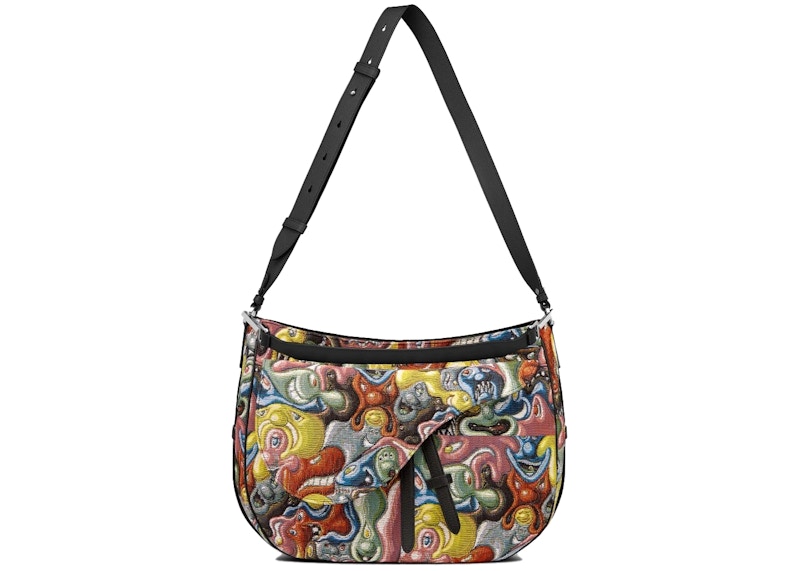 Lookbook Dior x Kenny Scharf 馬鞍包 多彩款