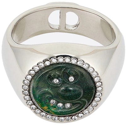 Dior x Kenny Scharf Signet Ring Jade Silver Buy Dior x Kenny Scharf Signet Ring Jade Silver