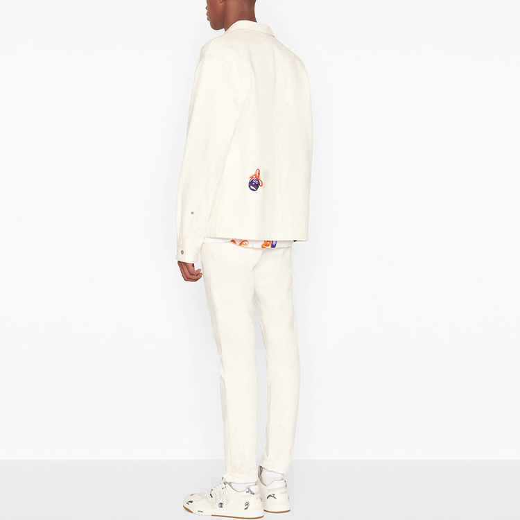 Details for 디올 x 케니 샤프 슬림핏 로고 화이트 진 컬래버레이션. 193D010C277X-C084