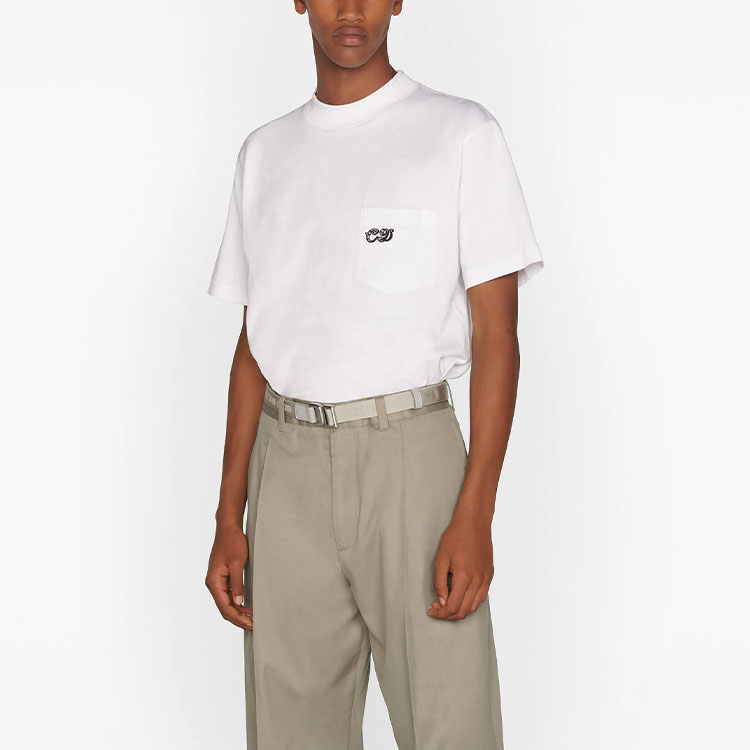 DIOR Kenny Scharf SS21 Embroidered Logo White Crewneck T-Shirt for Men 193J635A0677-C089 圖 6