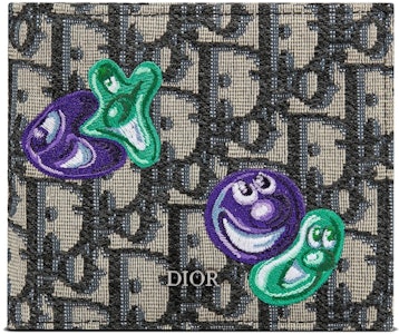 Dior x Kenny Scharf Oblique 提花米黑色錢包 Buy Dior x Kenny Scharf Oblique 提花米黑色錢包