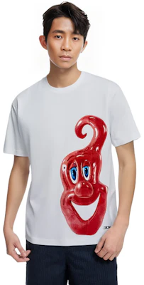 디올 x 케니 샤프 화이트 그래픽 프린트 로고 캐주얼 티셔츠. 193J650A0700-C083 Shop 디올 x 케니 샤프 화이트 그래픽 프린트 로고 캐주얼 티셔츠. 193J650A0700-C083