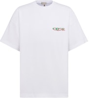 DIOR x Lewis Hamilton Logo Embroidered Crewneck T-Shirt White Edition 513J671A0554-C086 DIOR x Lewis Hamilton Logo Embroidered Crewneck T-Shirt White Edition 513J671A0554-C086