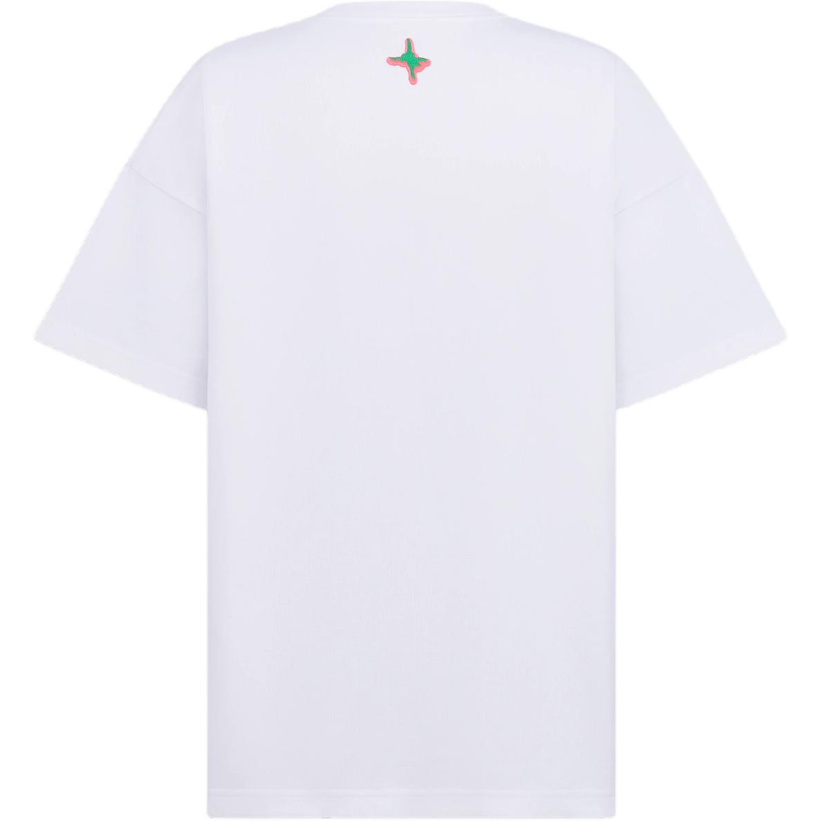 Lookbook Camiseta Blanca DIOR x Lewis Hamilton Logo Bordado Crewneck Edición. 513J671A0554-C086