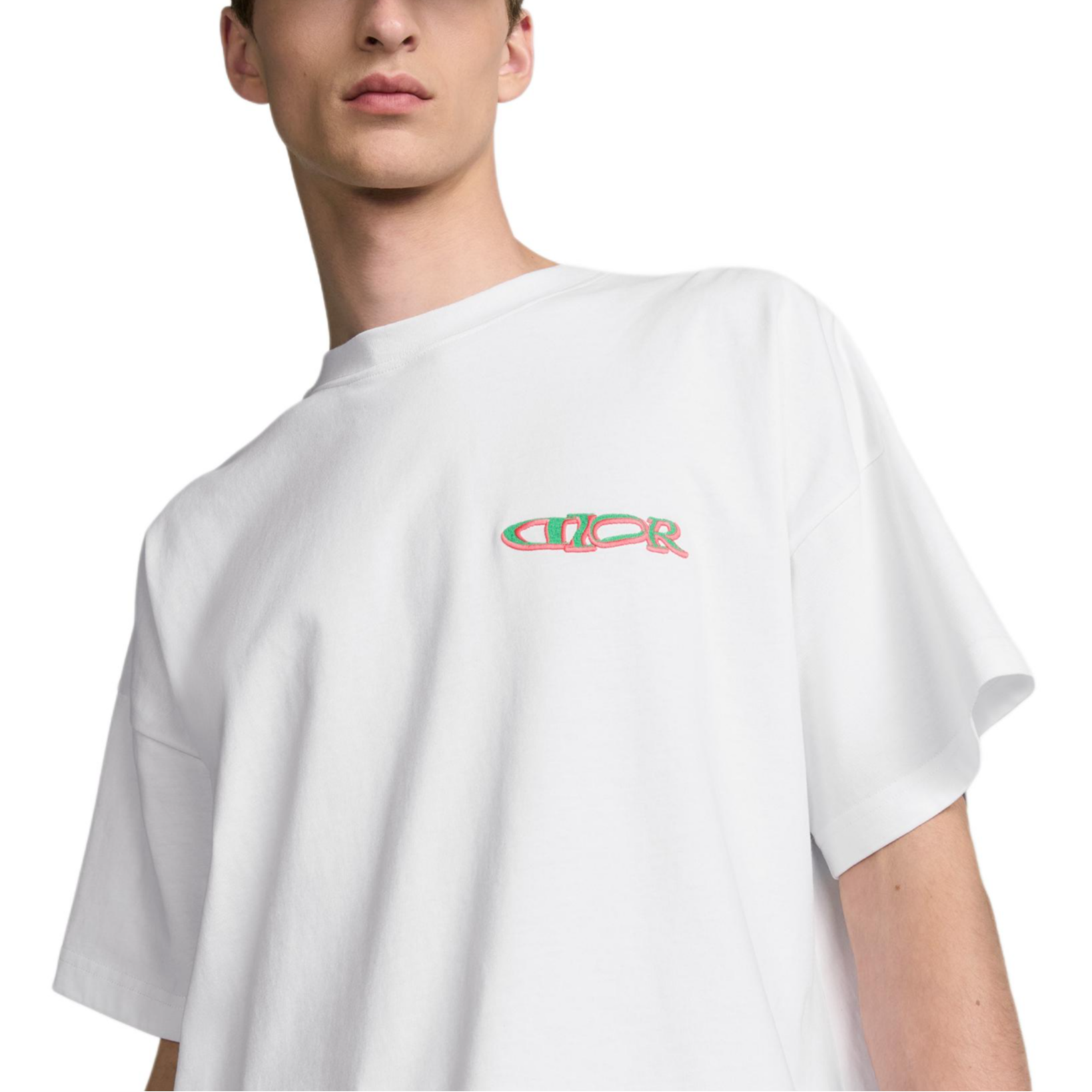 Sizing Camiseta Blanca DIOR x Lewis Hamilton Logo Bordado Crewneck Edición. 513J671A0554-C086