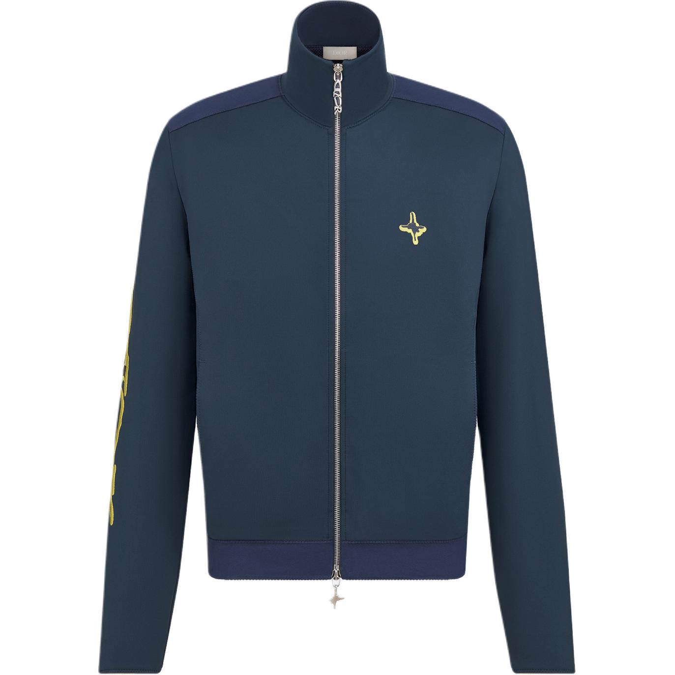 DIOR Lewis Hamilton Navy Logo Embroidered Zip-Up Jacket Limited Edition 513J401A0954-C989