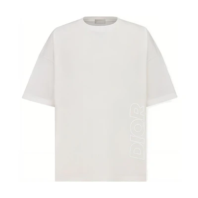 DIOR PARLEY SS22 White Logo Embroidered Oversized T-Shirt Exclusive. 293J673C0773-C030