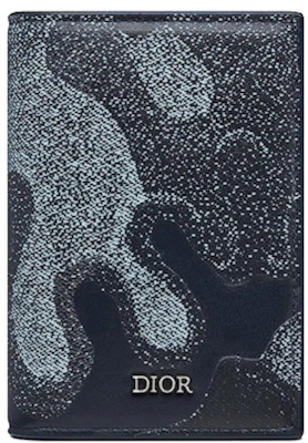 Dior x Peter Doig Bi-fold Card Holder Blue Denim Camouflage Buy Dior x Peter Doig Bi-fold Card Holder Blue Denim Camouflage