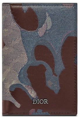 Dior x Peter Doig Bi-fold Card Holder Brown Camouflage Buy Dior x Peter Doig Bi-fold Card Holder Brown Camouflage