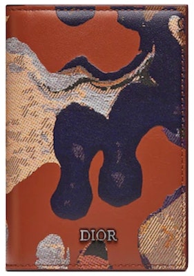 Dior x Peter Doig Bi-Fold Card Holder Cognac-Colored Camouflage Buy Dior x Peter Doig Bi-Fold Card Holder Cognac-Colored Camouflage