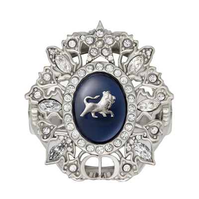 Dior x Peter Doig Signet Ring Blue Glass Pearl Silver/Blue