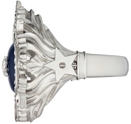 Dior x Peter Doig Signet Ring Blue Glass Pearl Silver/Blue Lookbook Dior x Peter Doig Signet Ring Blue Glass Pearl Silver/Blue