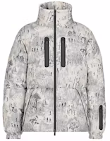DIOR x Peter Doig White Printed Puffer Jacket with Stand Collar. 213C444A5490-C089 DIOR x Peter Doig White Printed Puffer Jacket with Stand Collar. 213C444A5490-C089