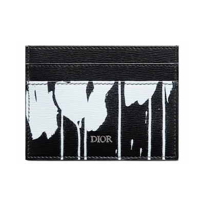 Dior x Raymond Pettibon Card Holder Calfskin Black/White