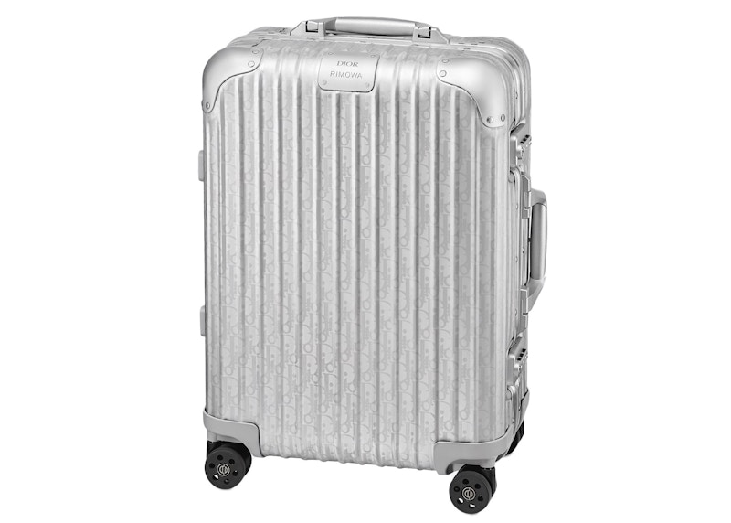 Order Beg Pakaian Kabin 4-Roda Aluminium Dior Oblique Perak Dior x RIMOWA