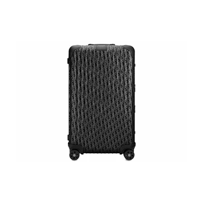 Dior x RIMOWA 4-Wheel Large Suitcase Aluminium Dior Oblique Black