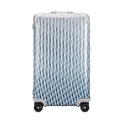 Dior x RIMOWA 4-Wheel Large Suitcase Aluminium Dior Oblique Blue Gradient