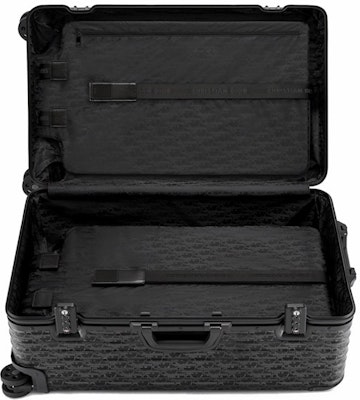 Dior x RIMOWA 4-Wheel Large Suitcase Aluminium Dior Oblique Black Lookbook Dior x RIMOWA 4-Wheel Large Suitcase Aluminium Dior Oblique Black