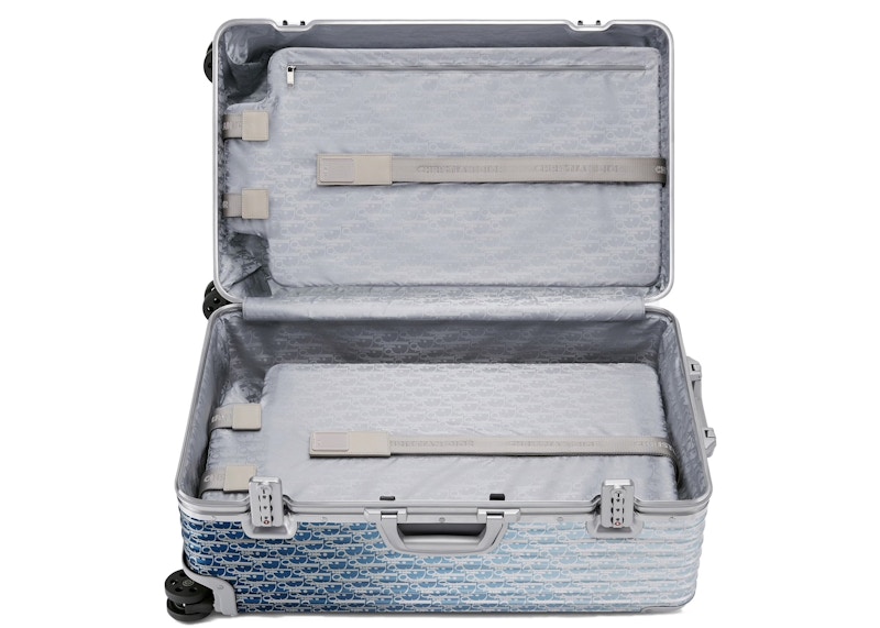 Lookbook Koper Besar 4-Roda Dior x RIMOWA Aluminium Dior Oblique Biru Gradient