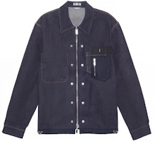 DIOR x Sacai Full-Zip Denim Jacket Navy Blue LOGO Patch Casual Style 213D487AY507-C589 DIOR x Sacai Full-Zip Denim Jacket Navy Blue LOGO Patch Casual Style 213D487AY507-C589