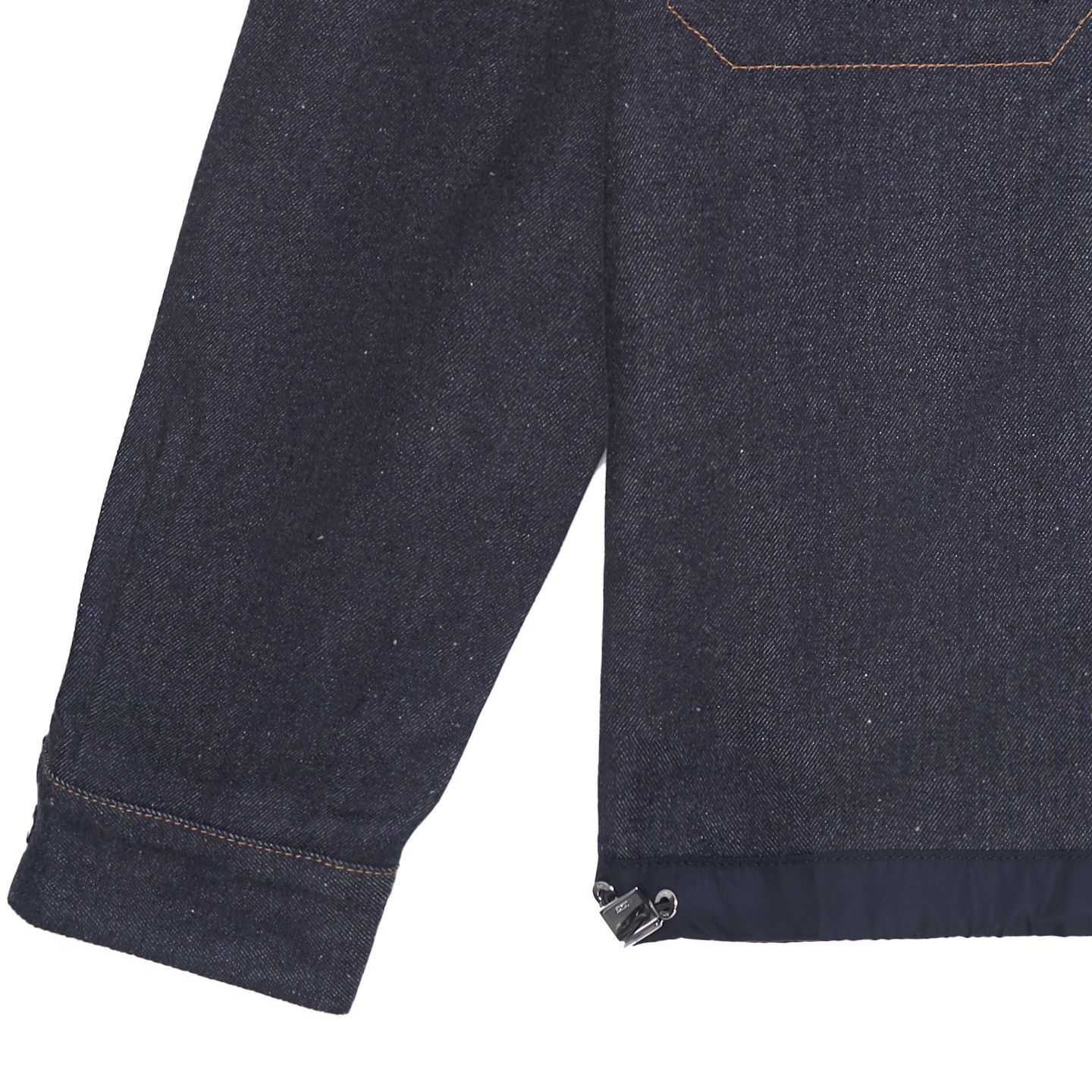 Cheap DIOR x Sacai Full-Zip Denim Jacket Navy Blue LOGO Patch Casual Style 213D487AY507-C589