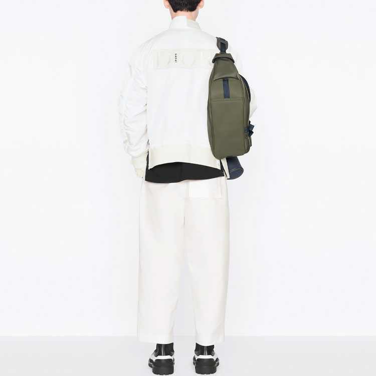 DIOR Sacai FW21 Logo Patch Mixed Aviator Jacket Cream White . 213C443A4732-C080 圖 5