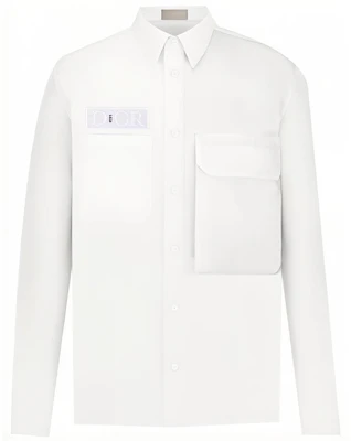 Camisa Hombre Manga Larga Blanca DIOR x Sacai FW21 con Bolsillo y Logo 213C534A4451-C030 Buy Camisa Hombre Manga Larga Blanca DIOR x Sacai FW21 con Bolsillo y Logo 213C534A4451-C030