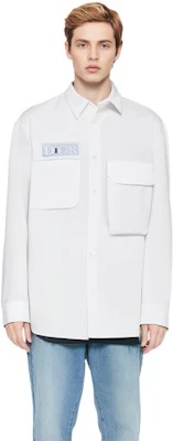 Camisa Hombre Manga Larga Blanca DIOR x Sacai FW21 con Bolsillo y Logo 213C534A4451-C030 Shop Camisa Hombre Manga Larga Blanca DIOR x Sacai FW21 con Bolsillo y Logo 213C534A4451-C030
