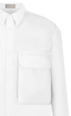 Camisa Hombre Manga Larga Blanca DIOR x Sacai FW21 con Bolsillo y Logo 213C534A4451-C030 Details for Camisa Hombre Manga Larga Blanca DIOR x Sacai FW21 con Bolsillo y Logo 213C534A4451-C030
