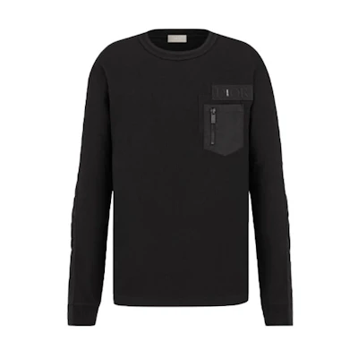 DIOR Sacai FW21 Oversized Crewneck Pullover Sweatshirt Black 213J642A0554-C989