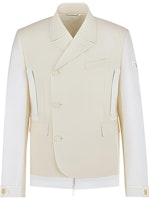 DIOR x Sacai SS22 Layered Colorblock Blazer Cream White. 213C430B5180-C080 DIOR x Sacai SS22 Layered Colorblock Blazer Cream White. 213C430B5180-C080