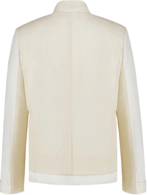 DIOR x Sacai SS22 Layered Colorblock Blazer Cream White. 213C430B5180-C080 Lookbook DIOR x Sacai SS22 Layered Colorblock Blazer Cream White. 213C430B5180-C080