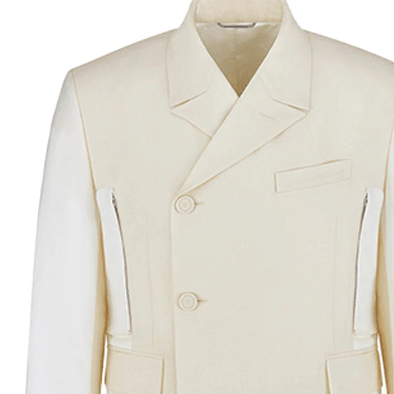 Purchase DIOR x Sacai SS22  Layered Colorblock Blazer Cream White. 213C430B5180-C080