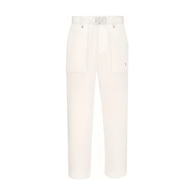 DIOR Sacai White Straight-Leg Cropped Casual Pants. 213C122B4451-C030