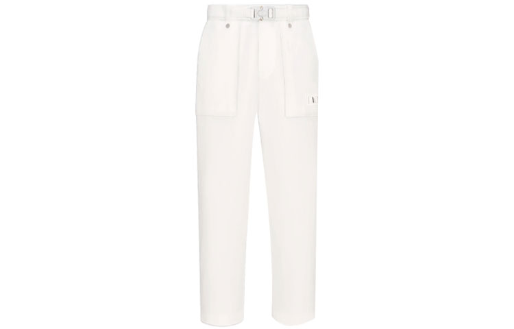 Order Pantalones Casuales Recortados Rectos Blancos DIOR x Sacai. 213C122B4451-C030