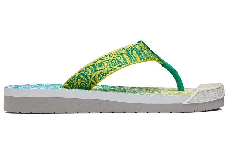 Order Dior x Shawn Stussy Slide ''Gelb Grün Gradient'' 3SA086YYI_H166