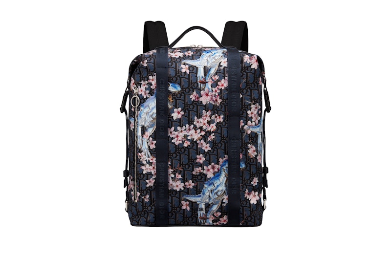 Dior x Sorayama Backpack Oblique Safari Nylon Blue