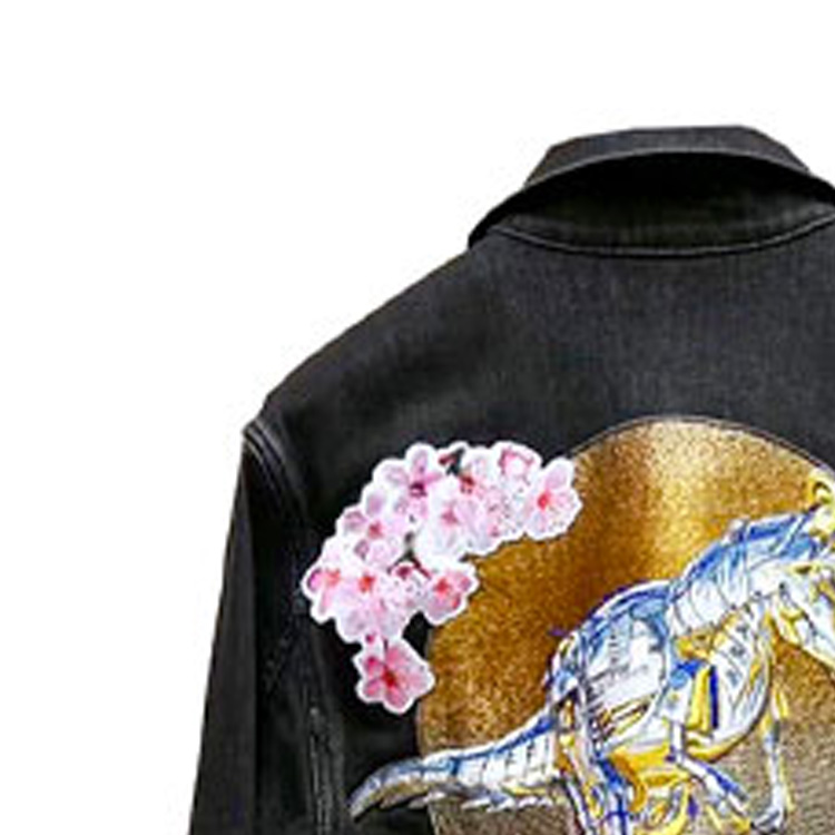Purchase Chaqueta vaquera negra Dior x Sorayama Dinosaurio Floral bordado para hombre. 933D482D087X-881