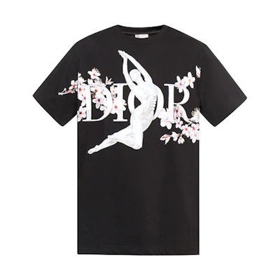 DIOR Sorayama Cherry Blossom Robot T-Shirt Black New Season 933J602A0554-980