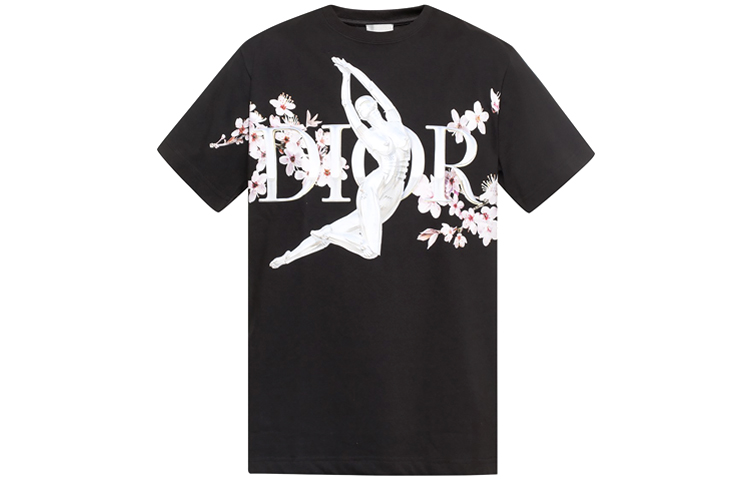 Order ディオール x ソラヤマ 桜ロボット Tシャツ ブラック 新作 933J602A0554-980