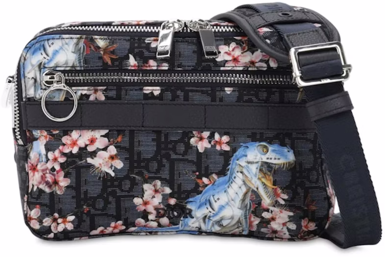 dior-x-sorayama-crossbody-oblique-safari-nylon-blue