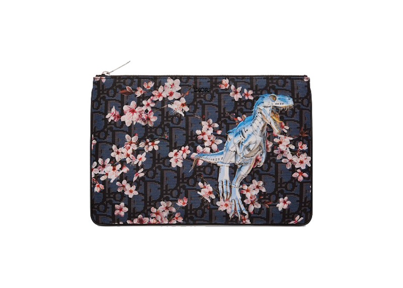 Dior x Sorayama Pouch Oblique Safari Nylon Blue