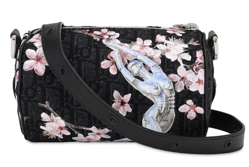 Order 迪奥x空山基经典斜纹黑色滚动邮差包