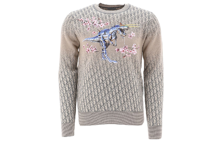 Order Dior x Sorayama Sakura Dinosaur Sweater Cashmere Crewneck - Cream 933M641BT971-870