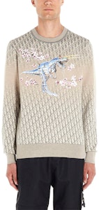 Dior x Sorayama Sakura Dinosaur Sweater Cashmere Crewneck - Cream 933M641BT971-870 Shop Dior x Sorayama Sakura Dinosaur Sweater Cashmere Crewneck - Cream 933M641BT971-870