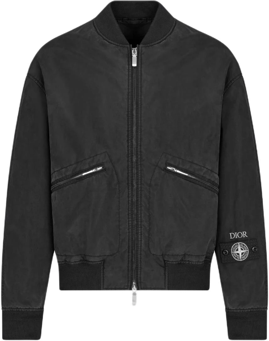 dior-x-stone-island-fw-24-black-logo-bomber-jacket-long-sleeve-outerwear-493-c401-a6263-c989