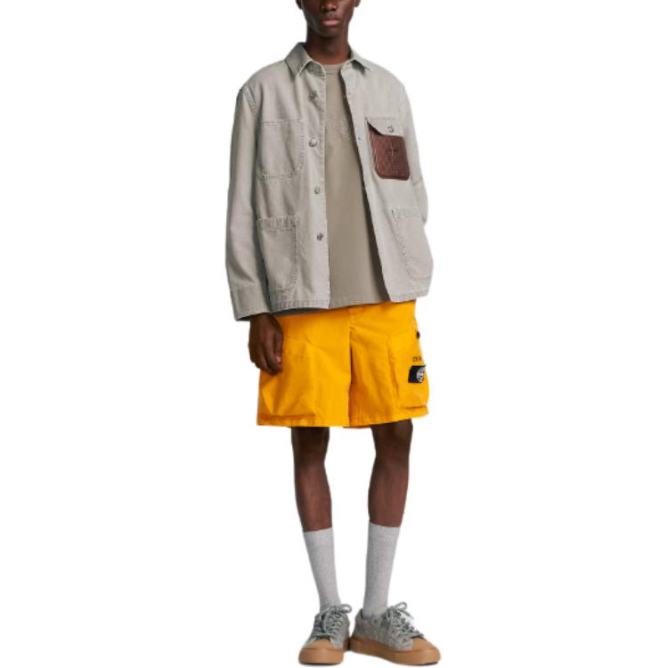 DIOR Stone Island FW24 Gray Logo Patch Button-Up Jacket  Long Sleeve 493D496A385X-C877 圖 4