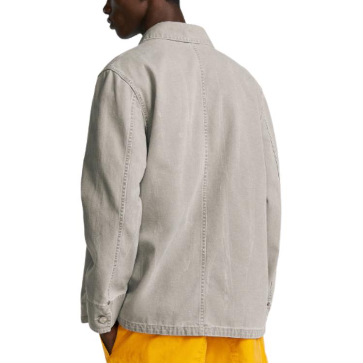 DIOR Stone Island FW24 Gray Logo Patch Button-Up Jacket  Long Sleeve 493D496A385X-C877 圖 5