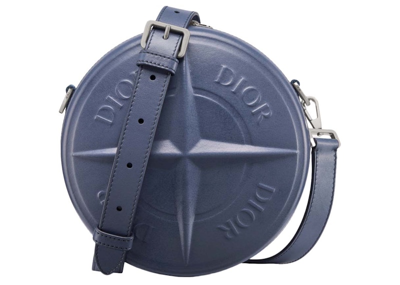 Dior x Stone Island Round Bag Blue